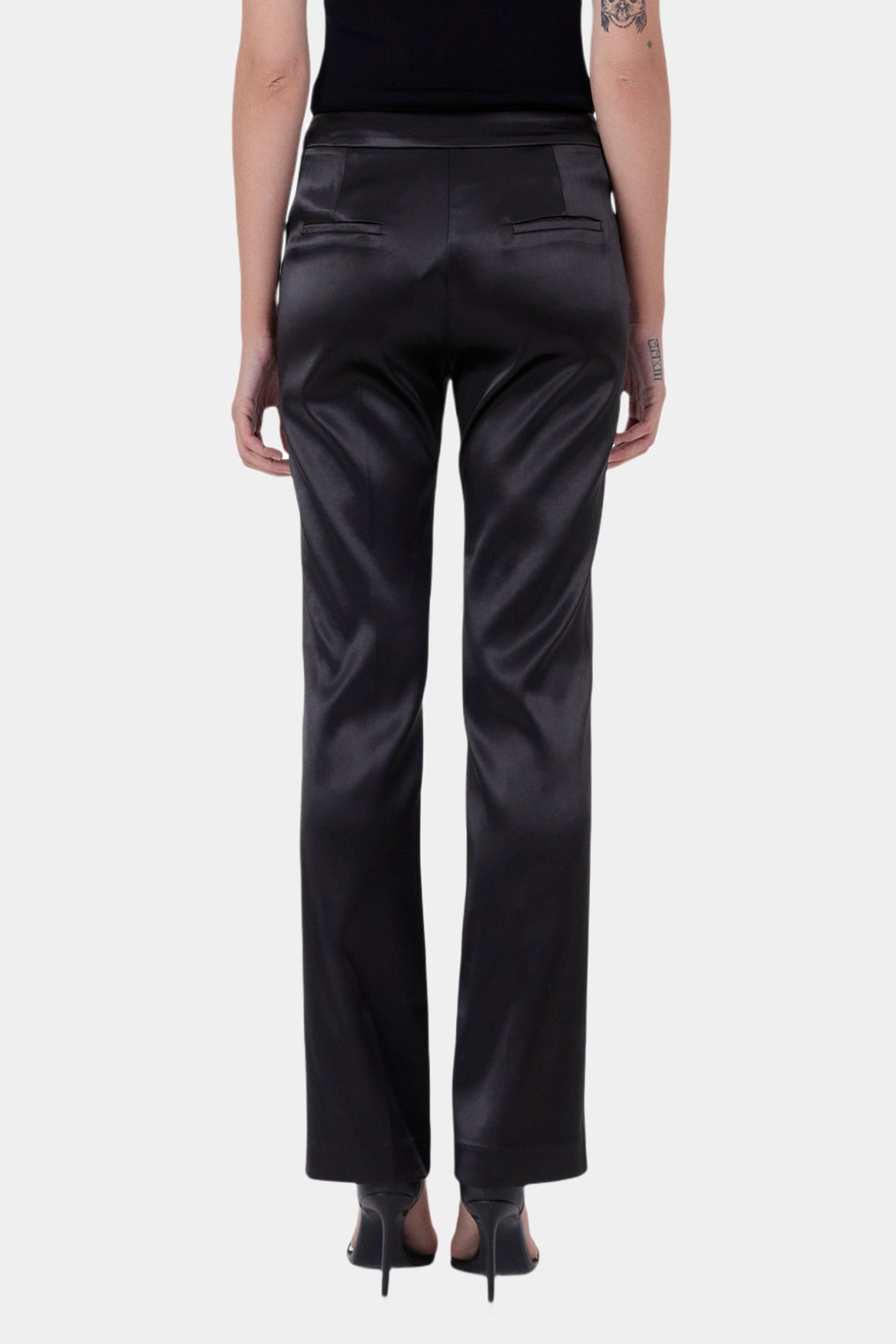 Solid Flared Trousers sold by Lord & Taylor product image thumbnail 3