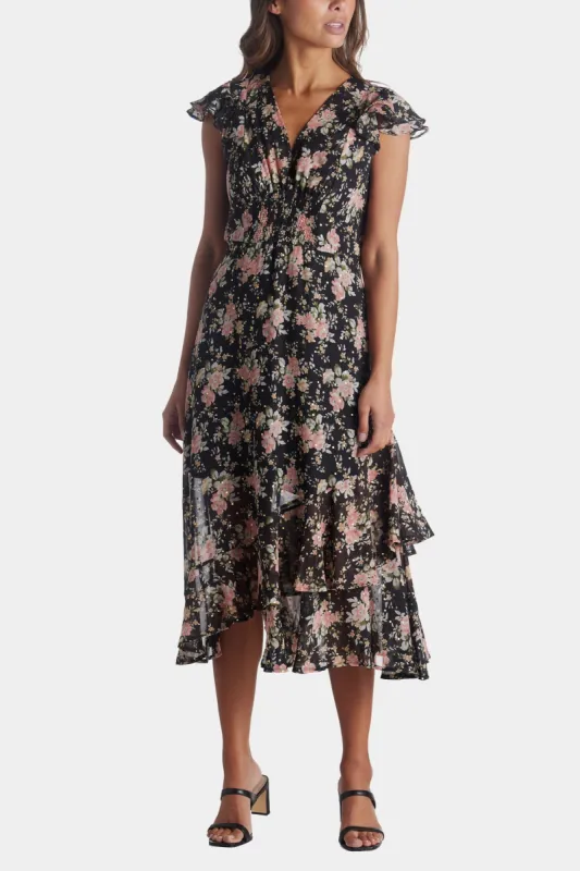 Blush Pink Floral Tiered Dress sold by Lord & Taylor