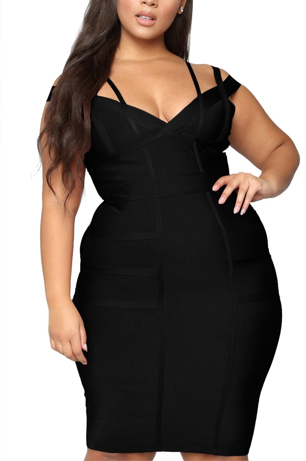 Multi-Strap Bodice Bodycon Bandage Dress sold by Lord & Taylor product image thumbnail 3