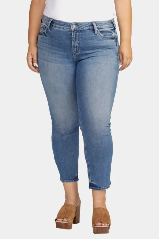 Elyse Mid Rise Straight Leg Crop Jeans sold by Lord & Taylor