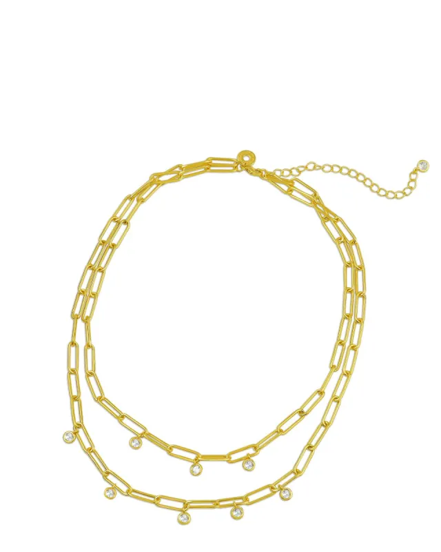 Double Row Link Necklace sold by Lord & Taylor