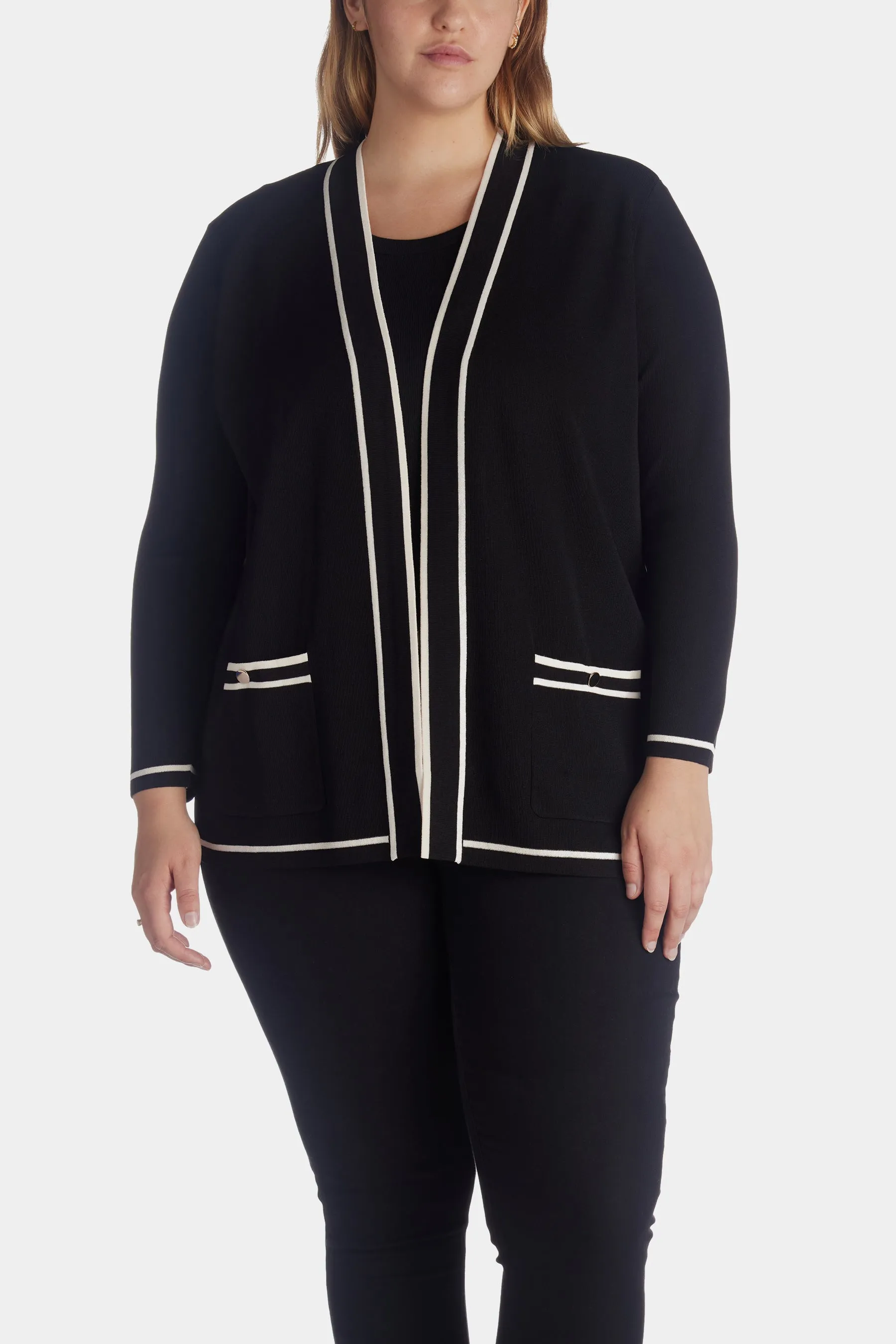 Malibu Cardigan With Tipping sold by Lord & Taylor