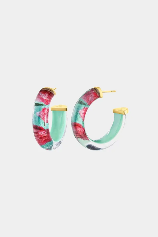 Peony Illusion Hoop Earrings sold by Lord & Taylor