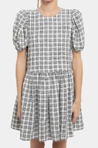 Gingham Contrast Bow Mini Dress sold by Lord & Taylor