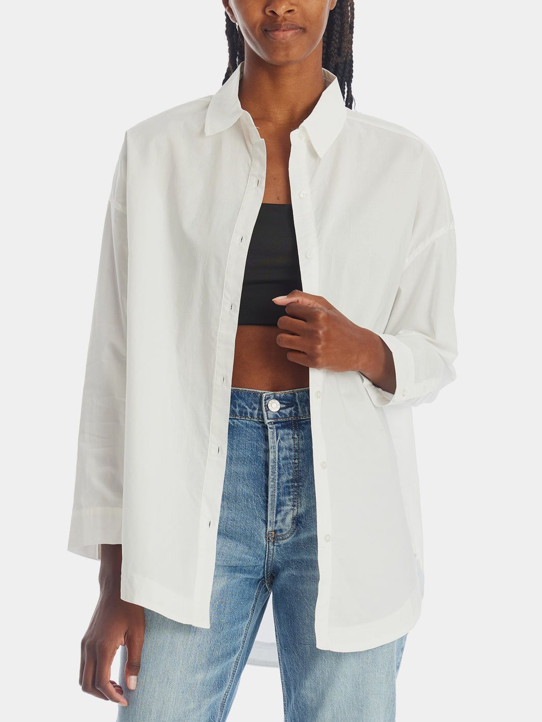 Poppy Oversized Collared Shirt sold by Lord & Taylor product image thumbnail 3