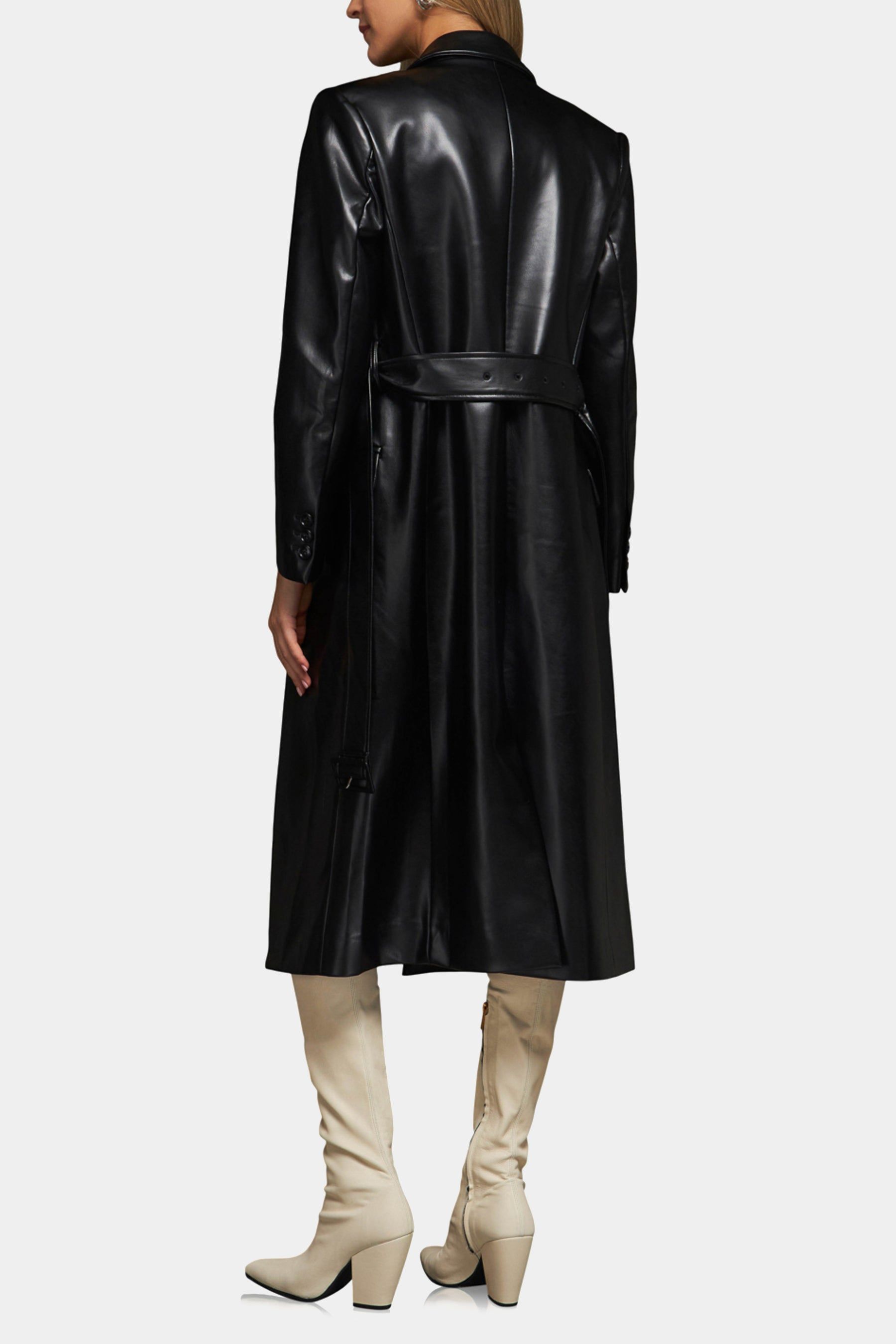 Faux Leather Trench Coat sold by Lord & Taylor product image thumbnail 3