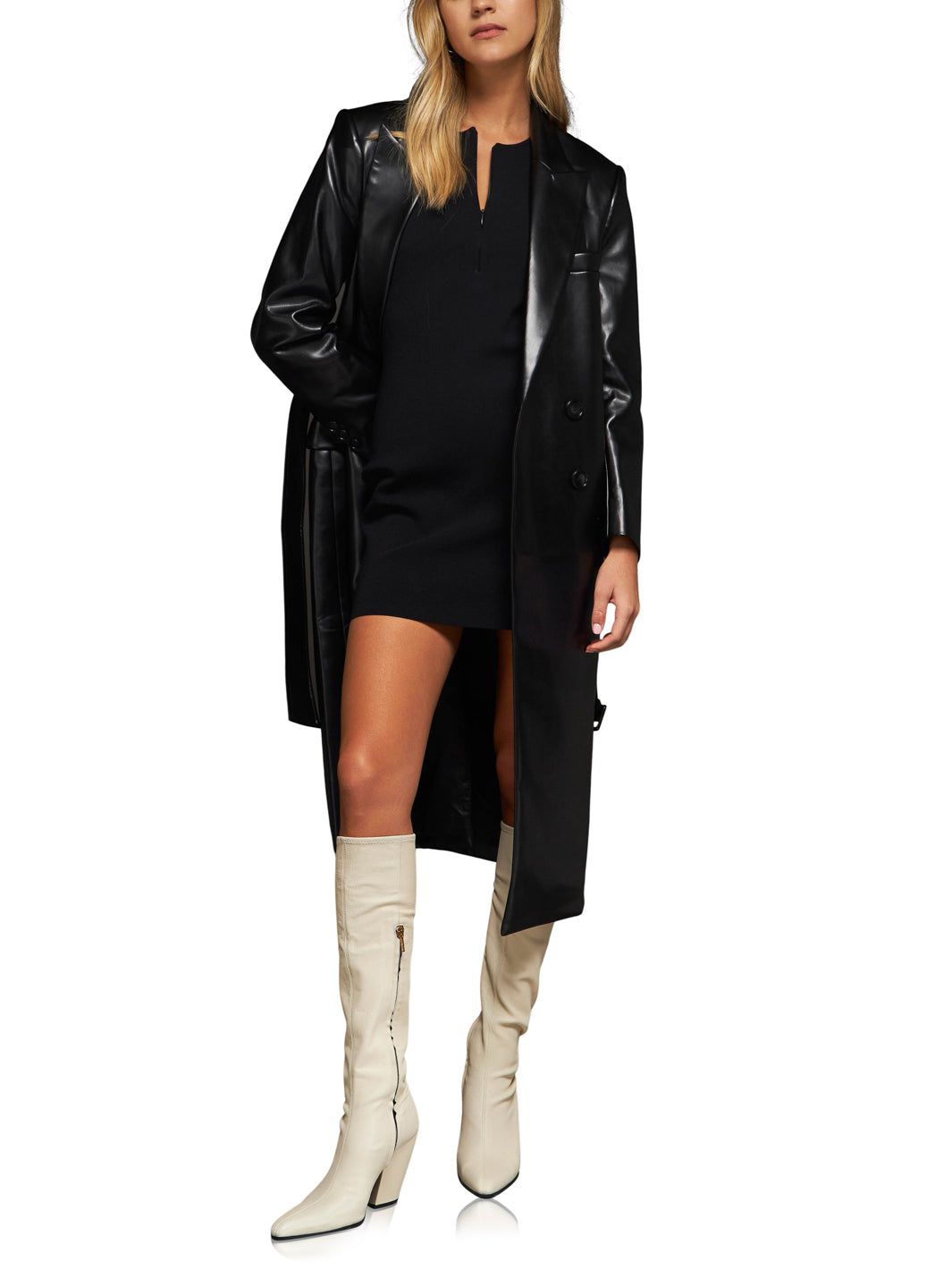 Faux Leather Trench Coat sold by Lord & Taylor product image thumbnail 6