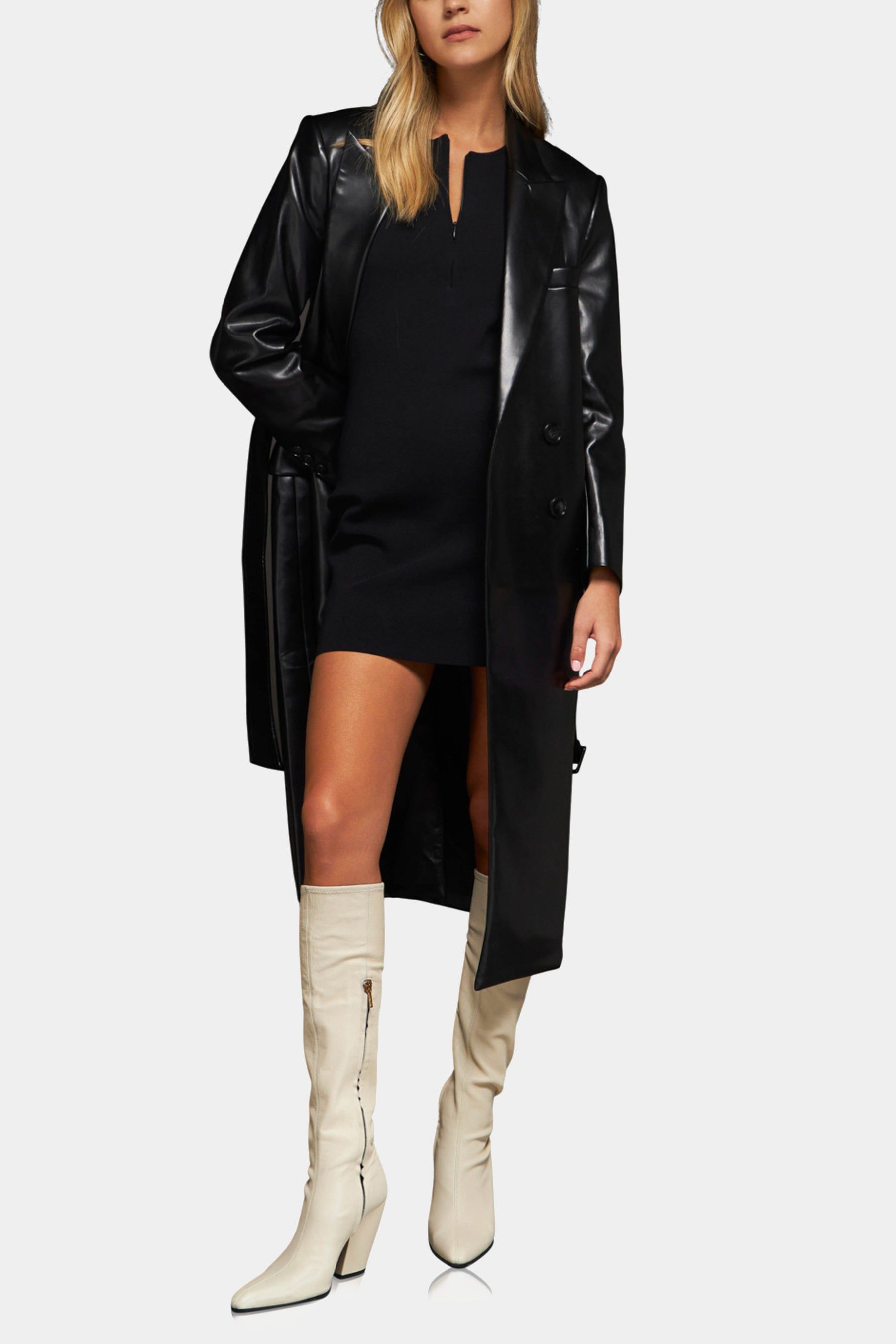 Faux Leather Trench Coat sold by Lord & Taylor product image thumbnail 2