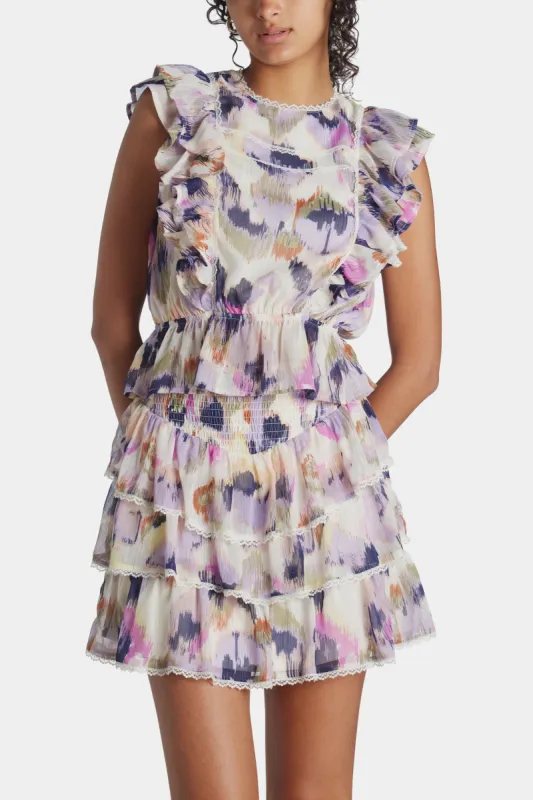 RUFFLE PRINTED TOP sold by Lord & Taylor