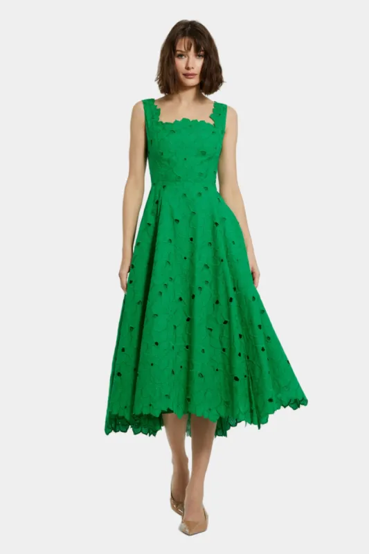 Embroidered Floral A Line Midi Dress sold by Lord & Taylor
