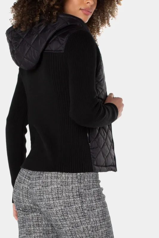 Quilted Front Full Zip Sweater sold by Lord & Taylor