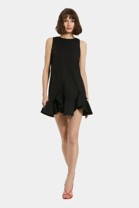 Crepe Sleeveless Mini Dress With Ruffle Hem sold by Lord & Taylor
