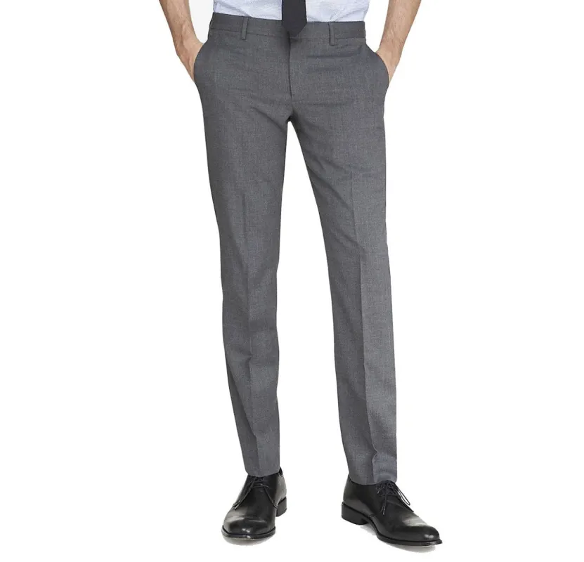 Solid Gray Plainweave Trouser sold by Lord & Taylor