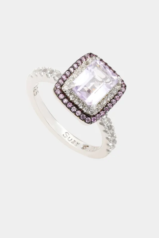 Sterling Silver Purple Amethyst Emerald Cut Ring sold by Lord & Taylor