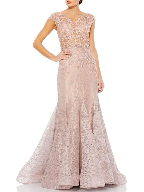 Pleated Lace Trumpet Gown sold by Lord & Taylor