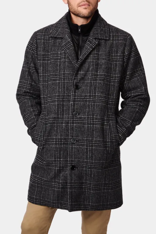 Plaid Bibbed Long Line Coat sold by Lord & Taylor