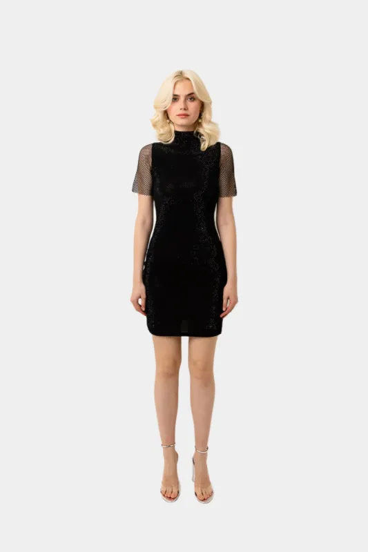 Malin Sequin High Neck Bodycon Mini Dress sold by Lord & Taylor