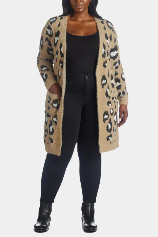 Fuzzy Leopard Knit Cardigan sold by Lord & Taylor