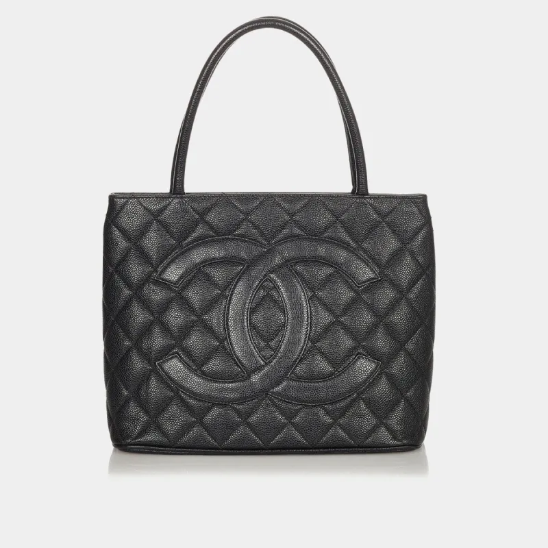 Medallion Caviar Leather Tote Bag sold by Lord & Taylor