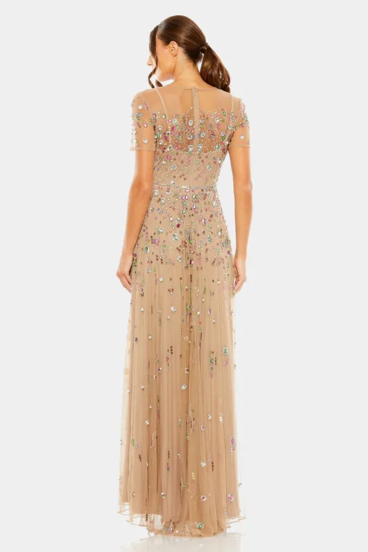 Embellished Sequin Detail A-Line Gown sold by Lord & Taylor