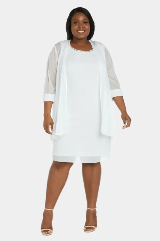 Two-Piece Flyaway Jacket Dress with Jewel Neckline sold by Lord & Taylor