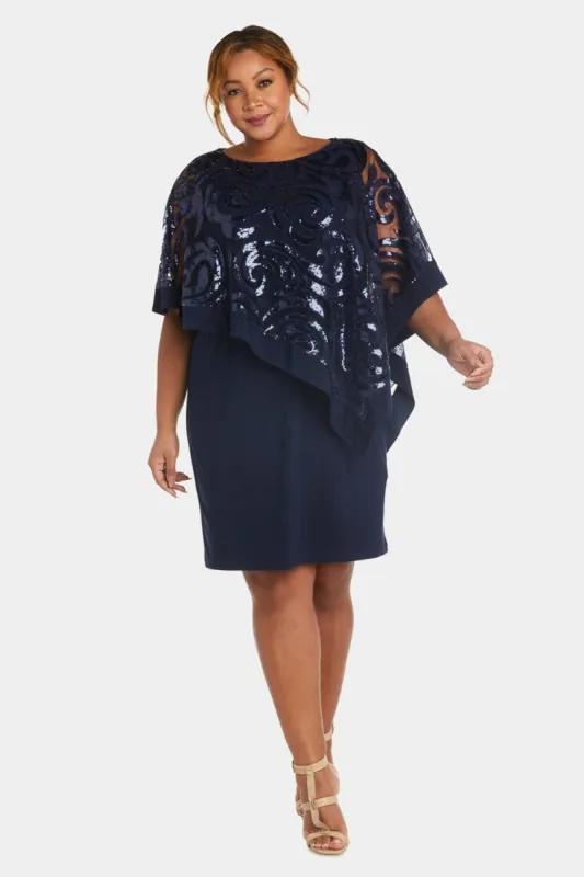 Two piece Sequin Swirl Poncho- Plus sold by Lord & Taylor