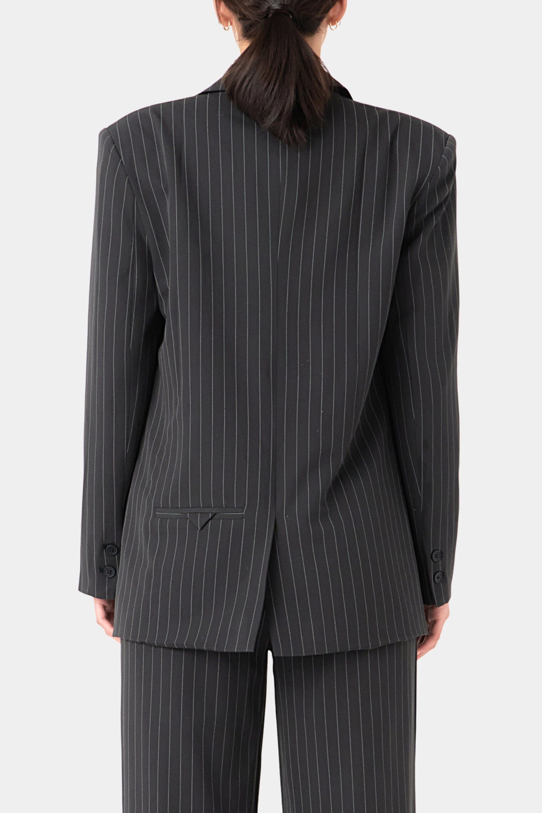 Pinstriped Oversized Blazer sold by Lord & Taylor product image thumbnail 2