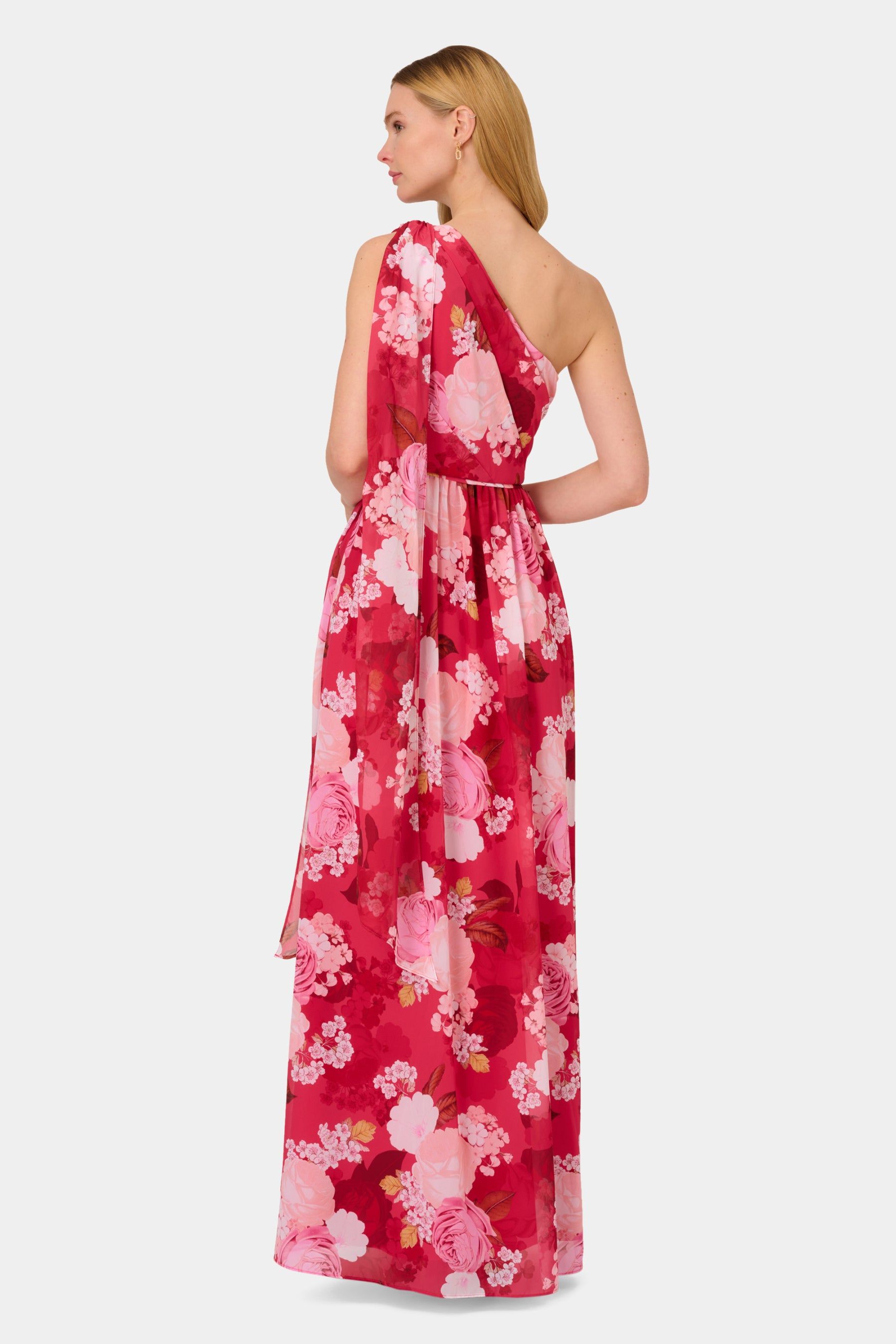 One Shoulder Chiffon Gown sold by Lord & Taylor product image thumbnail 3