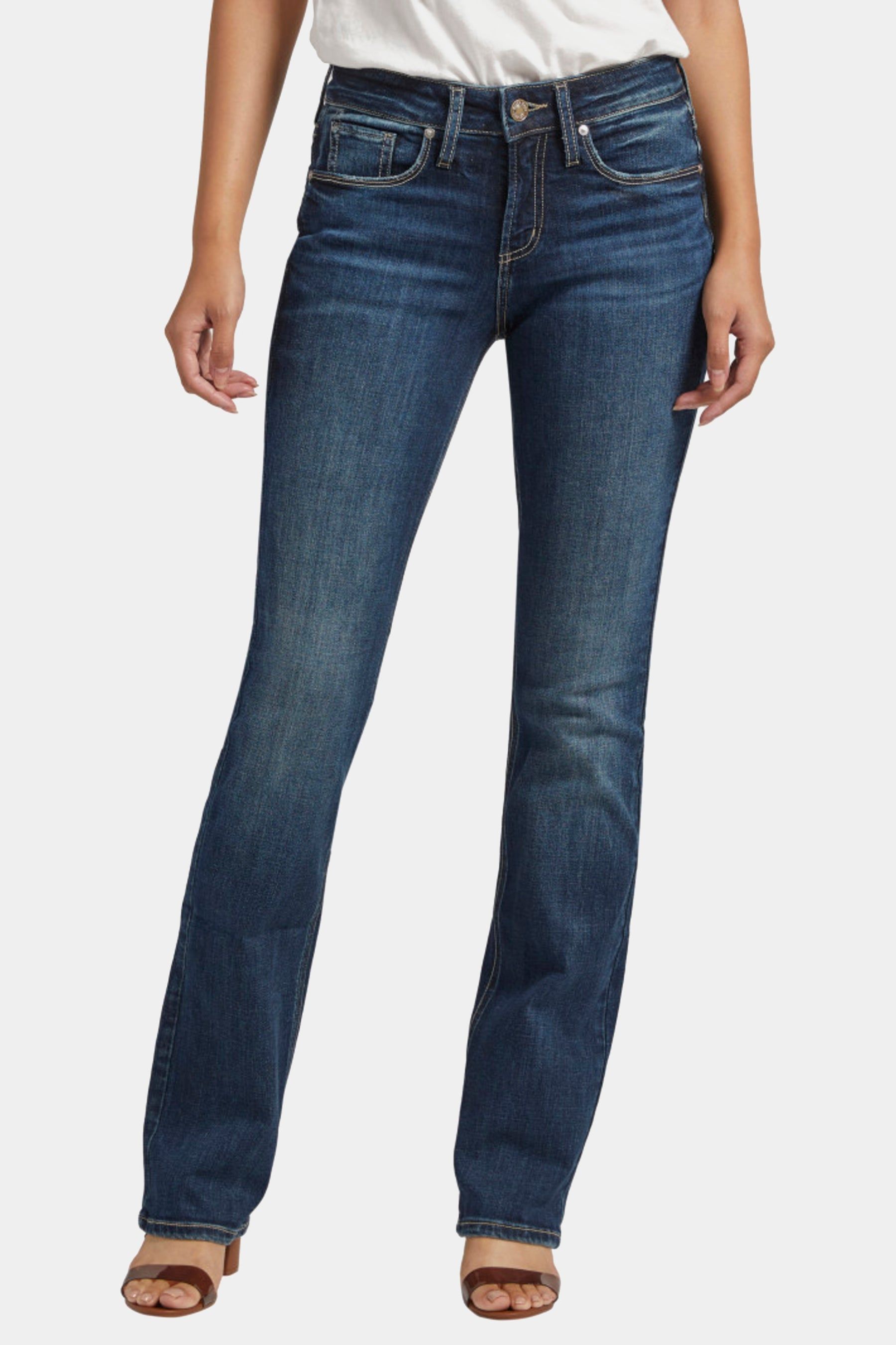 Mid-Rise Slim Bootcut Jeans sold by Lord & Taylor