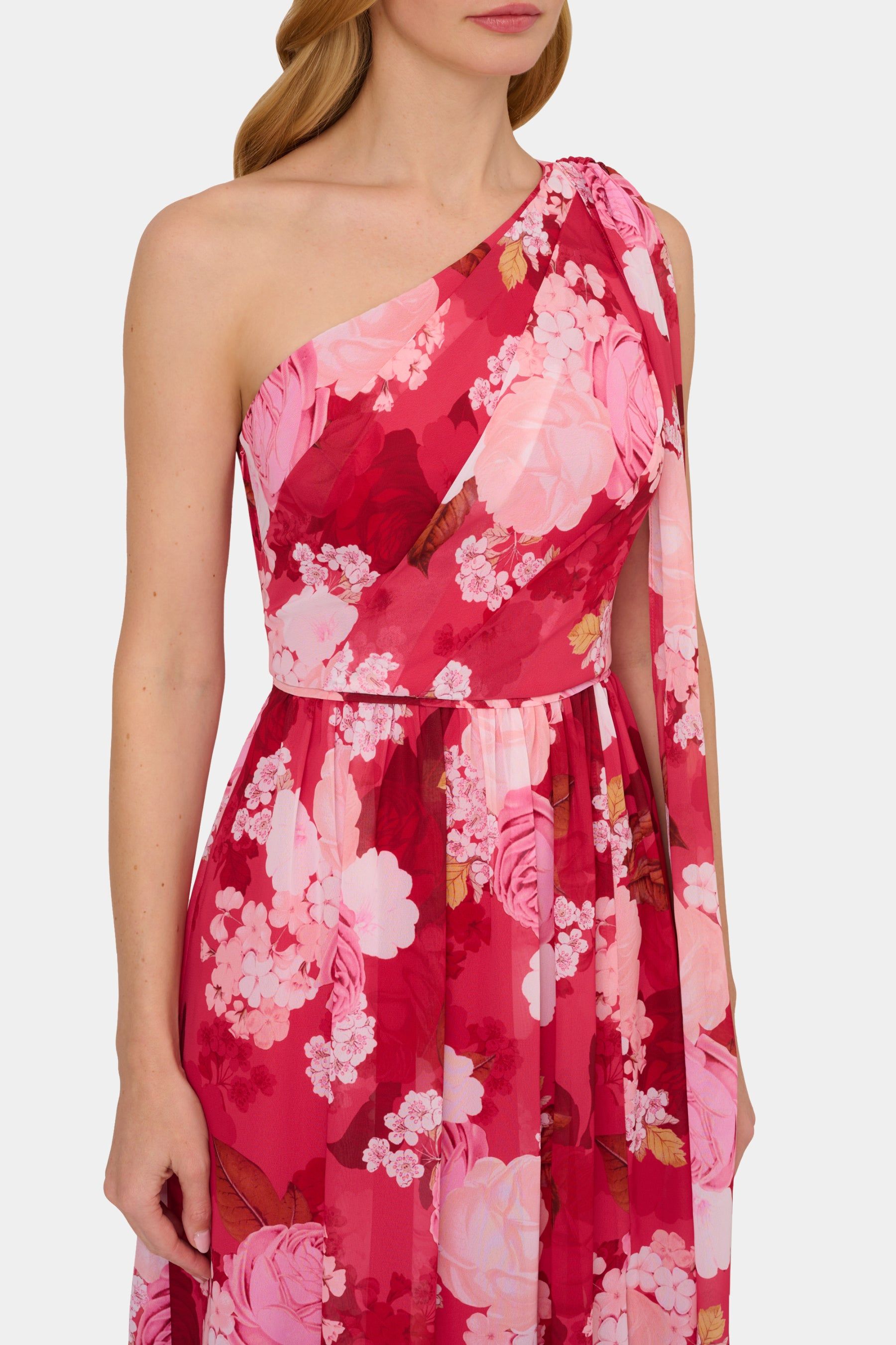 One Shoulder Chiffon Gown sold by Lord & Taylor product image thumbnail 4