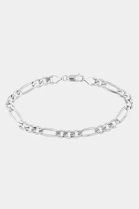 Sterling Silver 6.75mm Concave Figaro Chain sold by Lord & Taylor