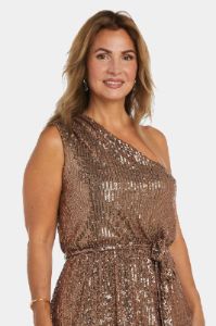 Short One Shoulder Sequin Dress sold by Lord & Taylor
