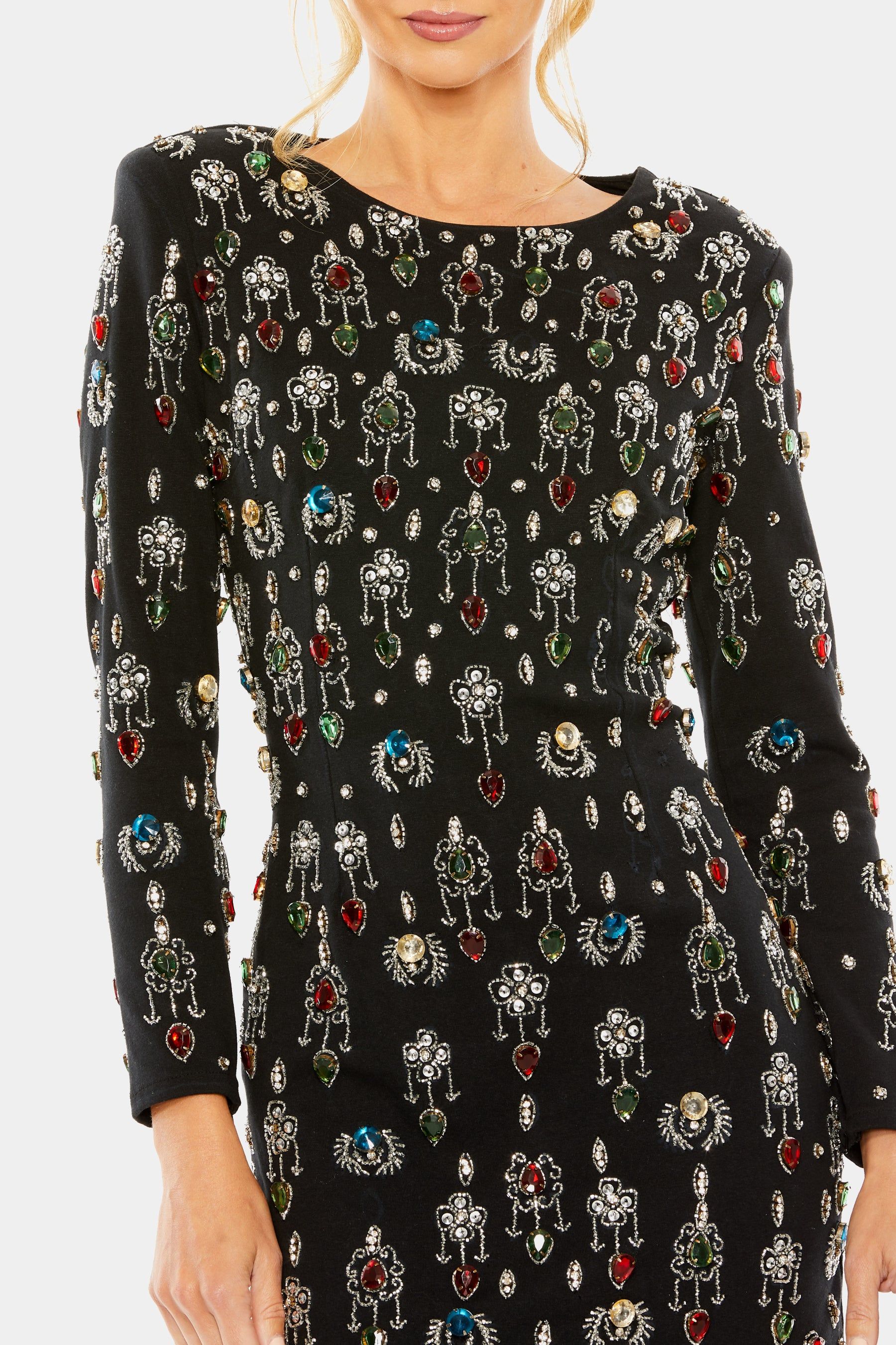 Jewel Embellished Velvet Mini Dress sold by Lord & Taylor product image thumbnail 2