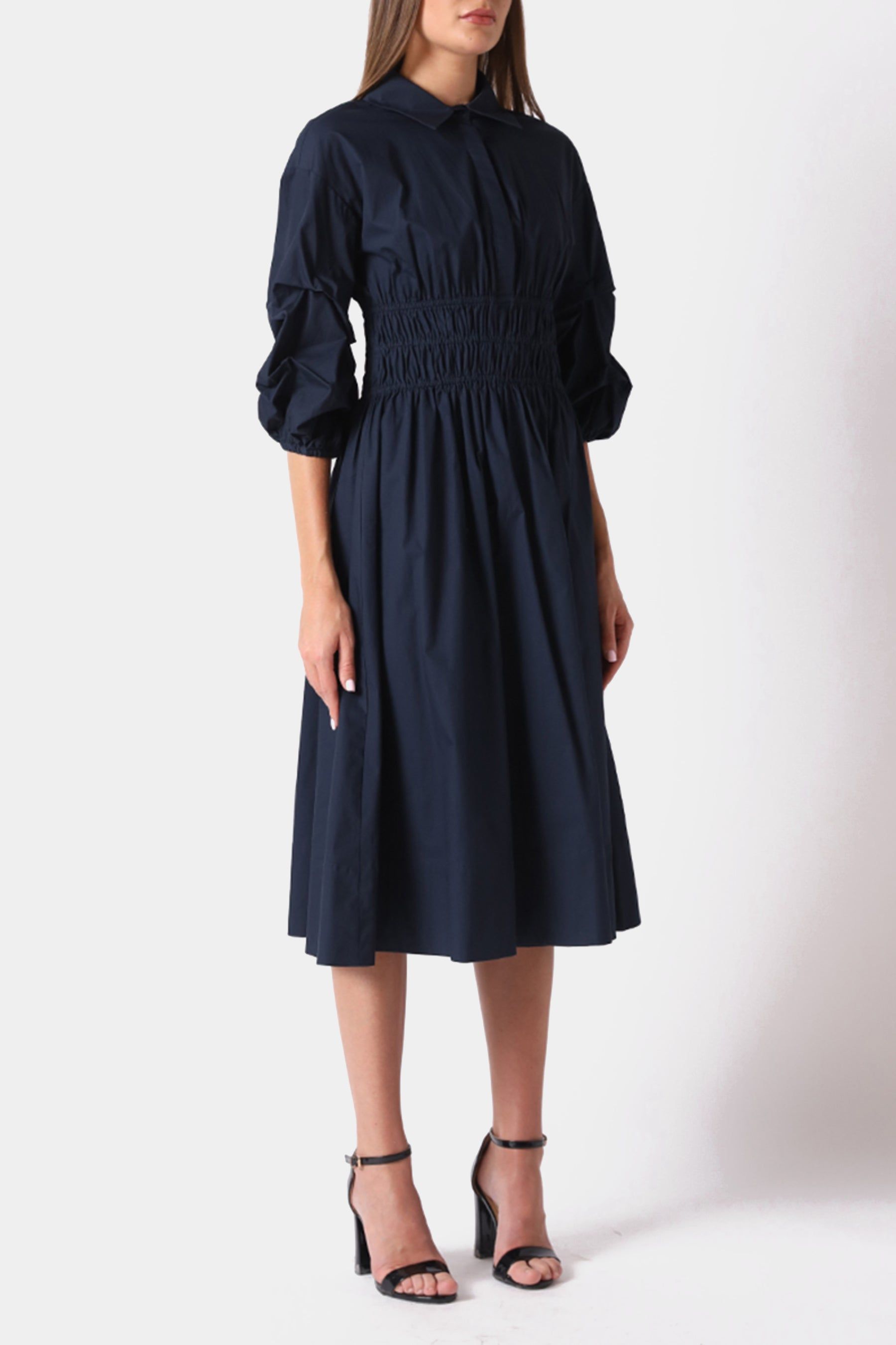 Puff Sleeve Ruched A Line Dress sold by Lord & Taylor product image thumbnail 2