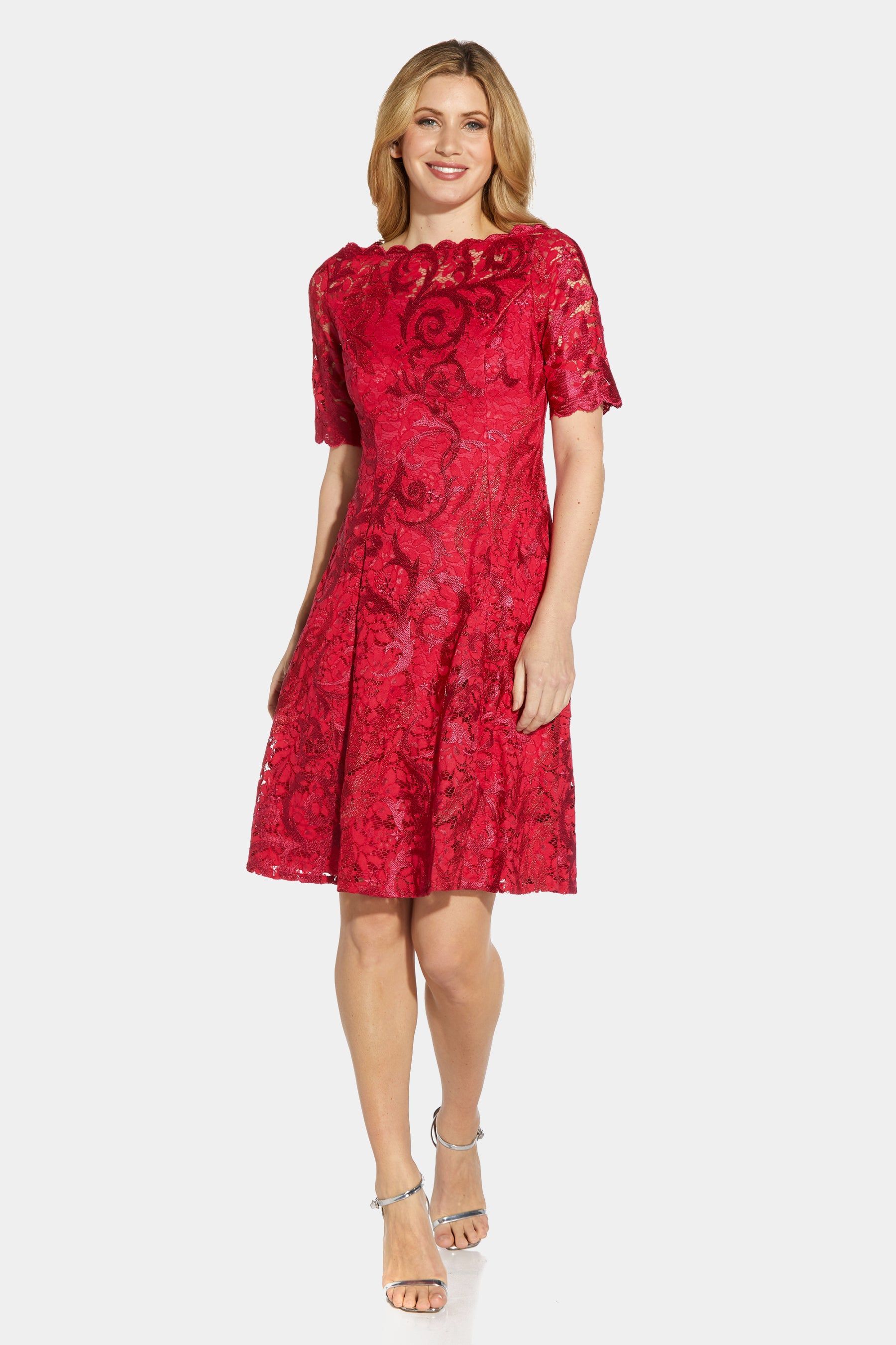 Embroidered Lace Midi Dress sold by Lord & Taylor