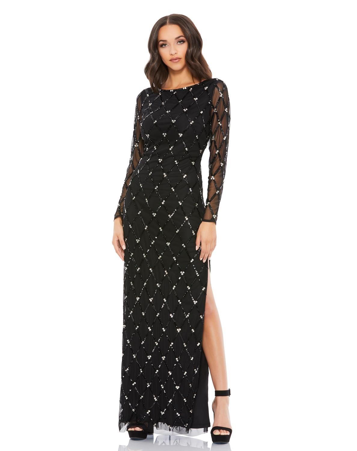Long Sleeve Sheath Gown sold by Lord & Taylor product image thumbnail 5