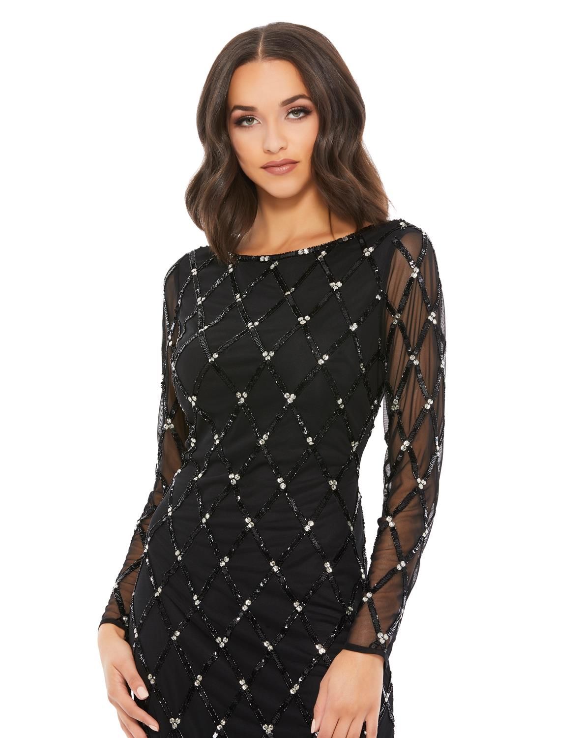 Long Sleeve Sheath Gown sold by Lord & Taylor product image thumbnail 3