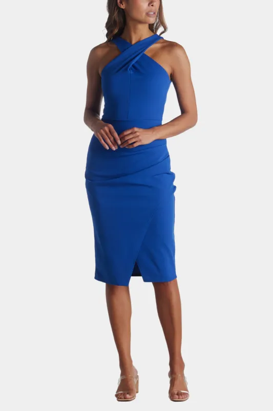 Scuba Crepe High Neck Midi sold by Lord & Taylor
