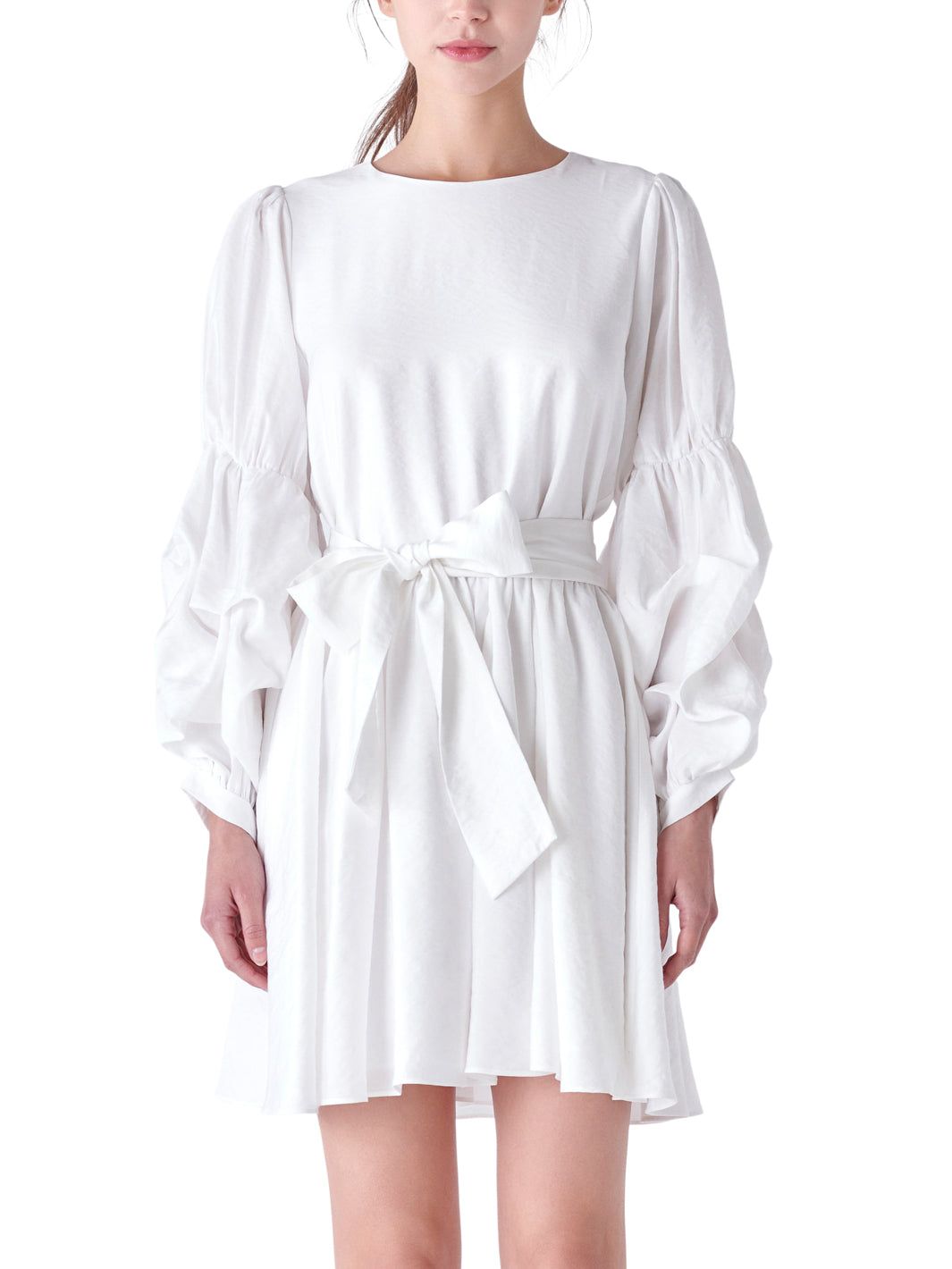 Cinched Puff Sleeve Belted Dress sold by Lord & Taylor product image thumbnail 6