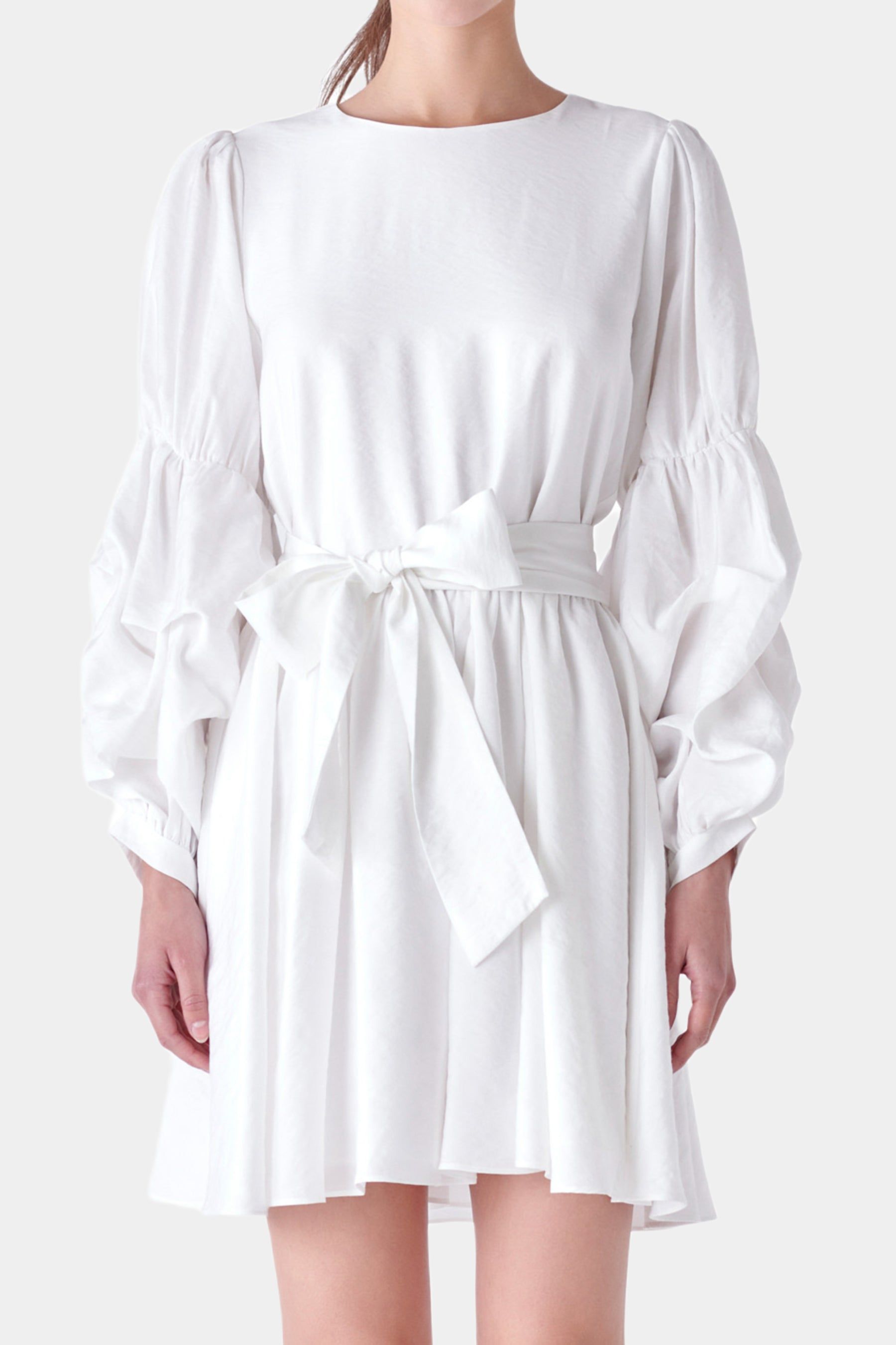 Cinched Puff Sleeve Belted Dress sold by Lord & Taylor product image thumbnail 5