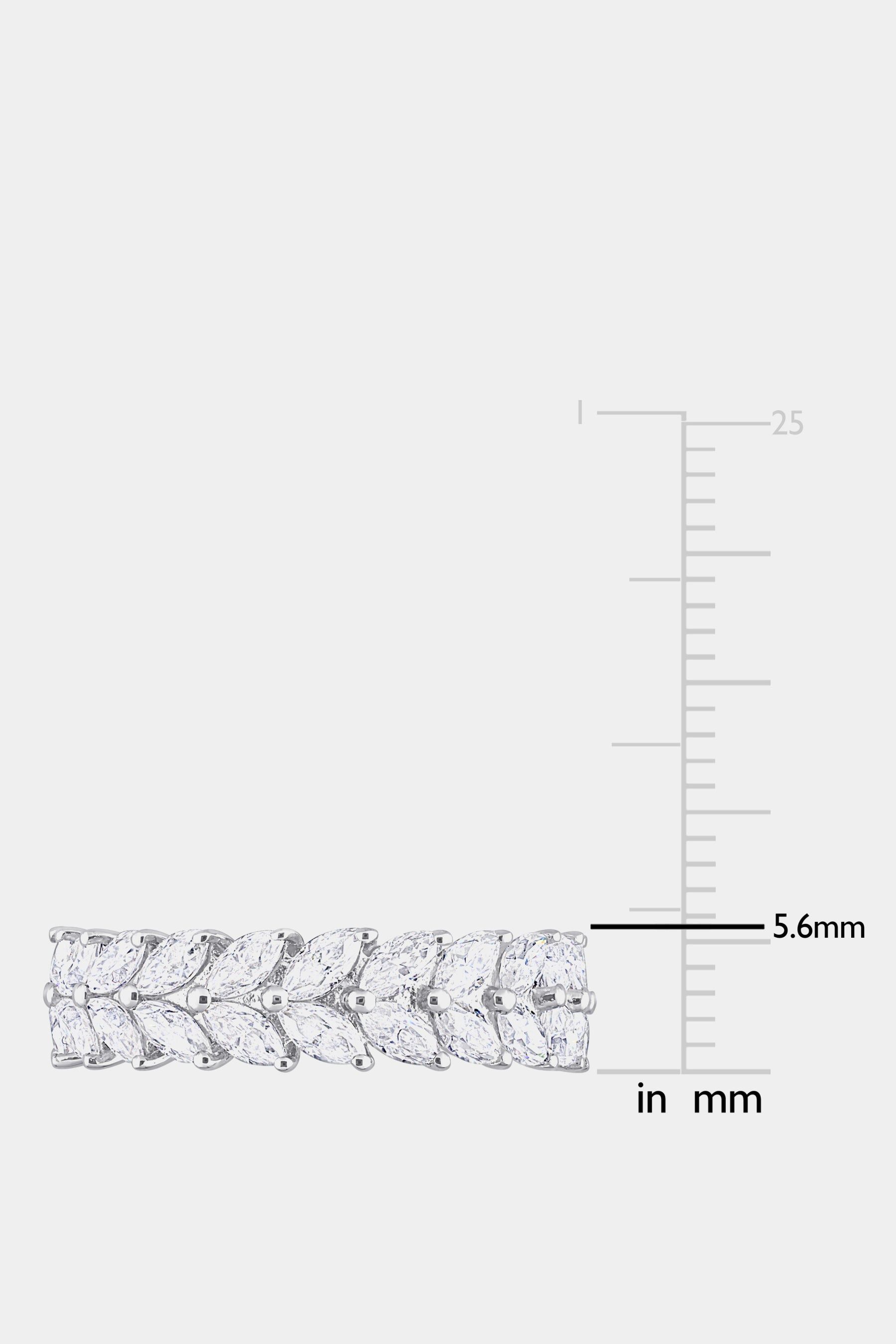Marquise Moissanite Eternity Band in Sterling Silver sold by Lord & Taylor product image thumbnail 4