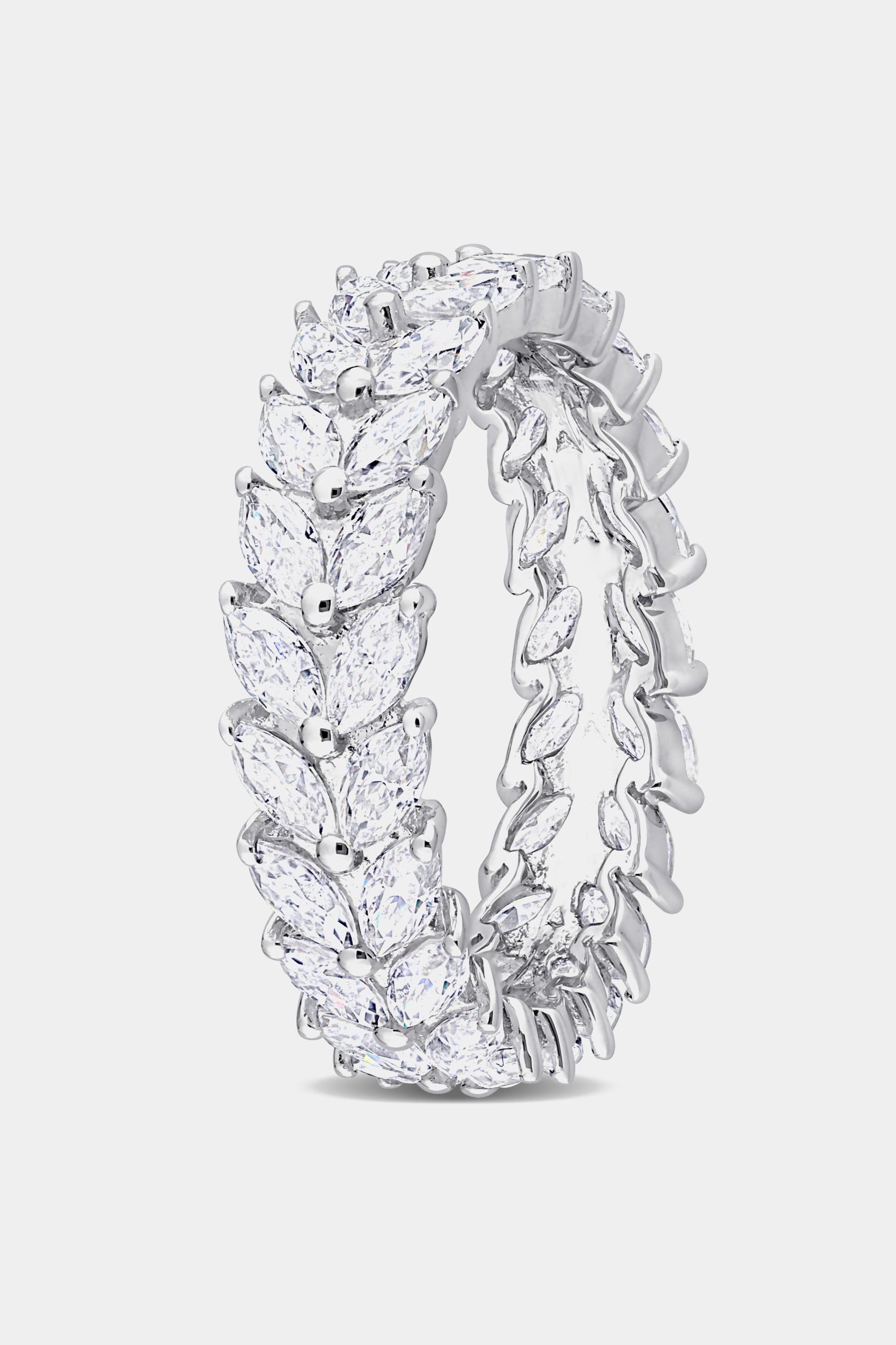 Marquise Moissanite Eternity Band in Sterling Silver sold by Lord & Taylor product image thumbnail 2