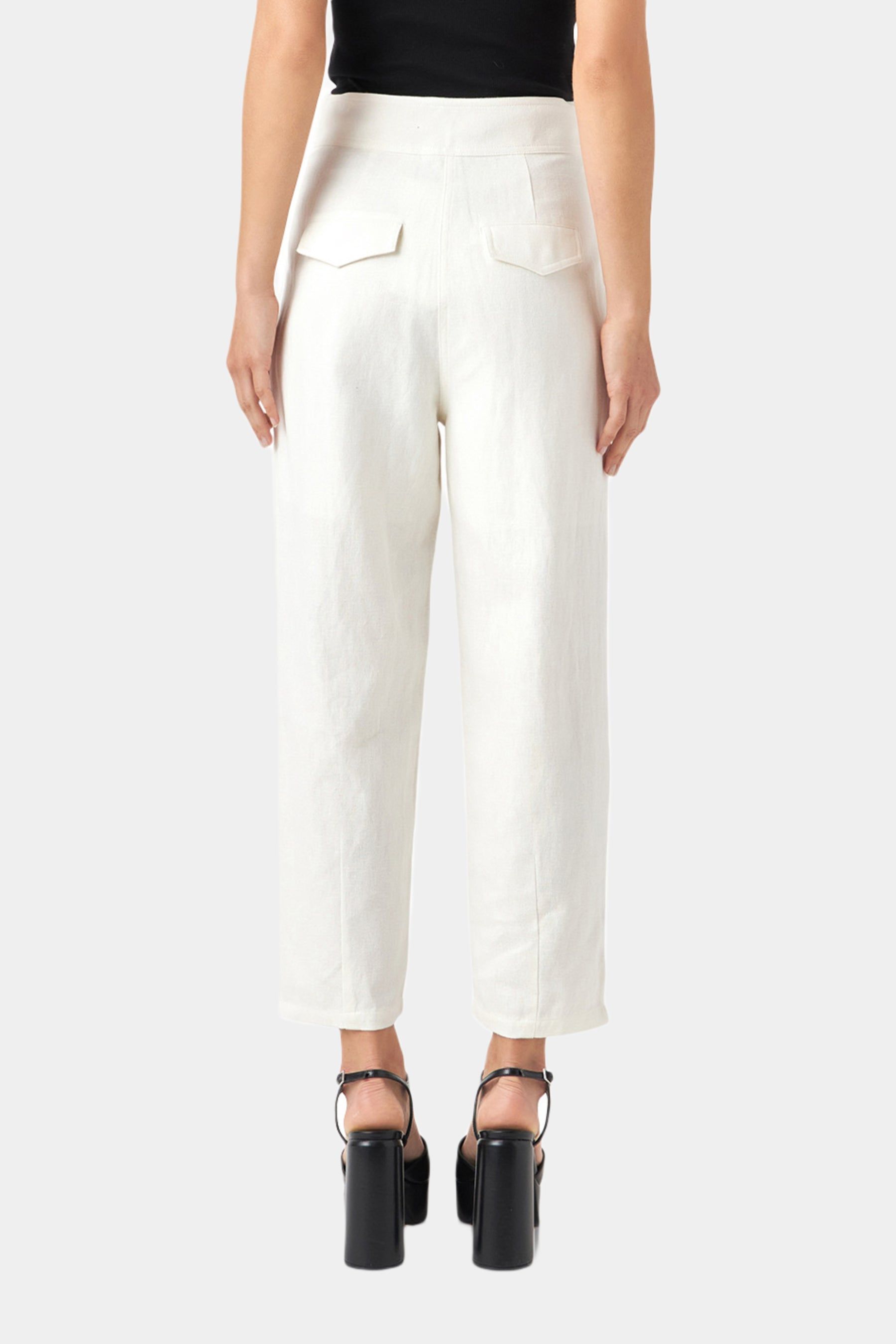 Linen Button-Front Trouser sold by Lord & Taylor product image thumbnail 4