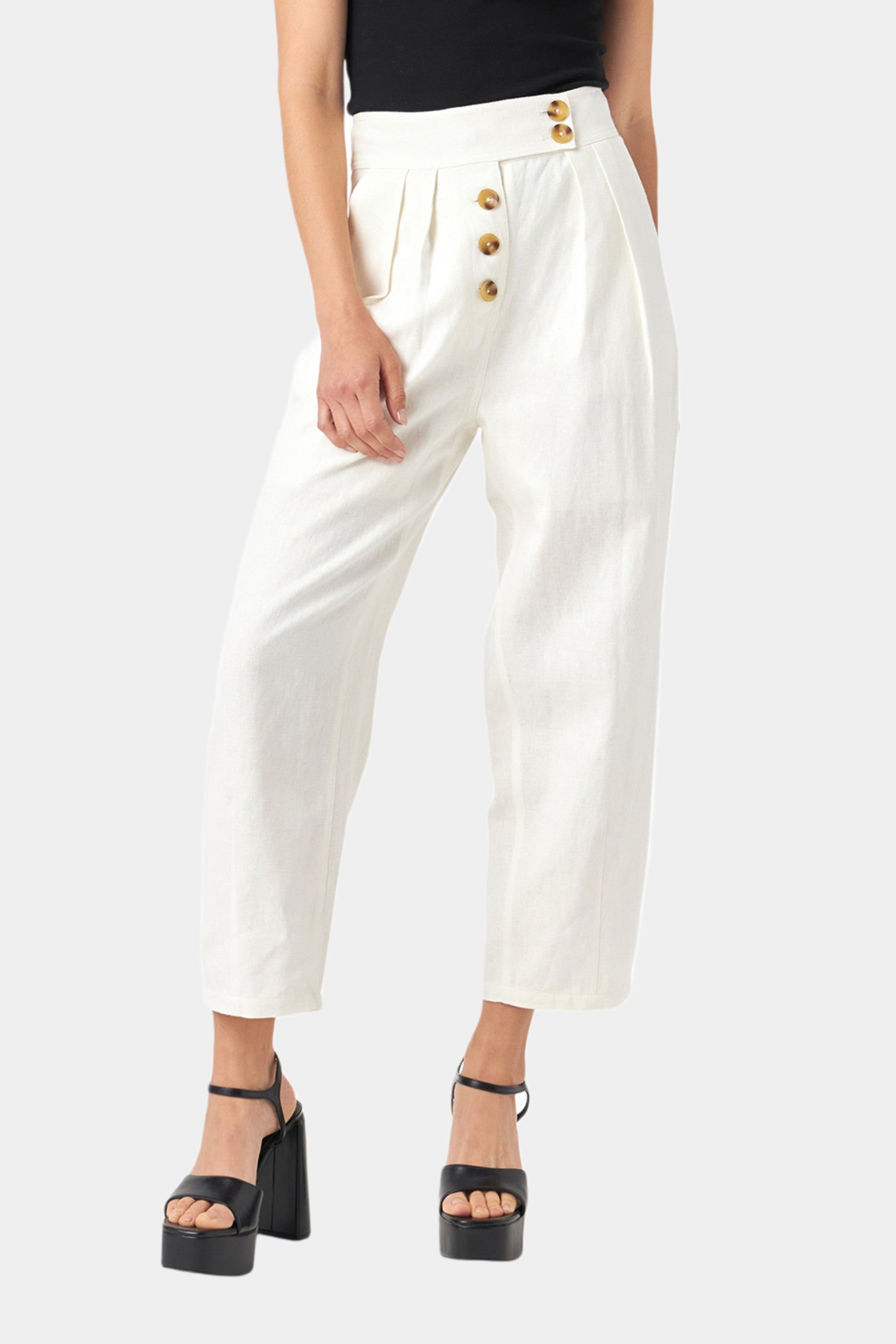 Linen Button-Front Trouser sold by Lord & Taylor