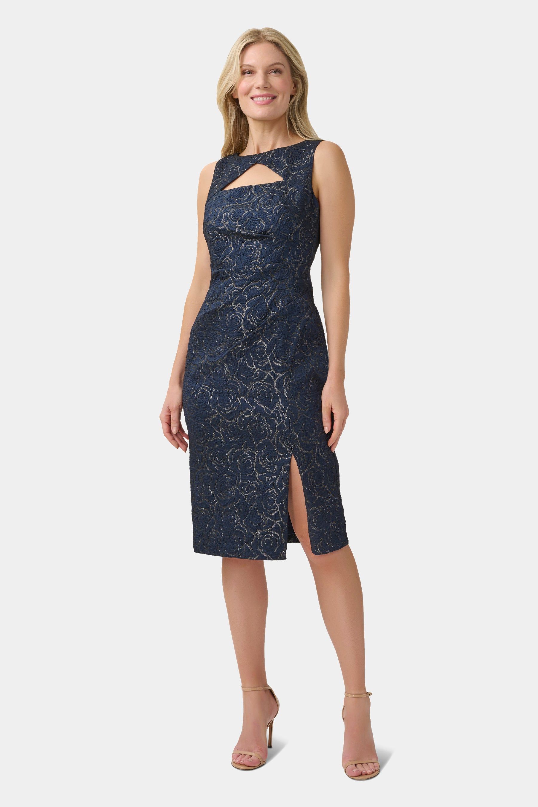 Metallic Jacquard Sheath Dress sold by Lord & Taylor
