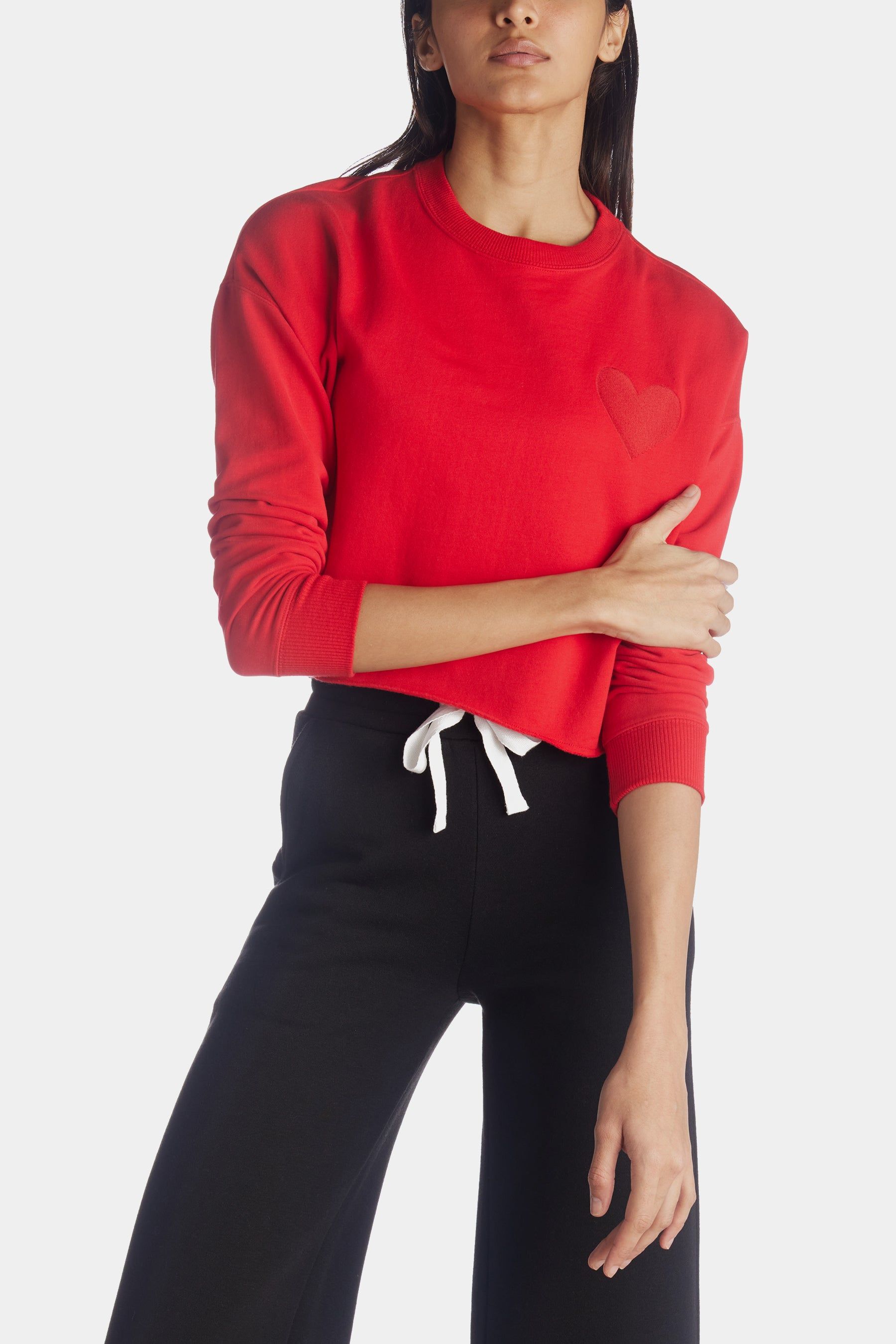 Embroidered Heart Fleece Sweatshirt sold by Lord & Taylor product image thumbnail 4