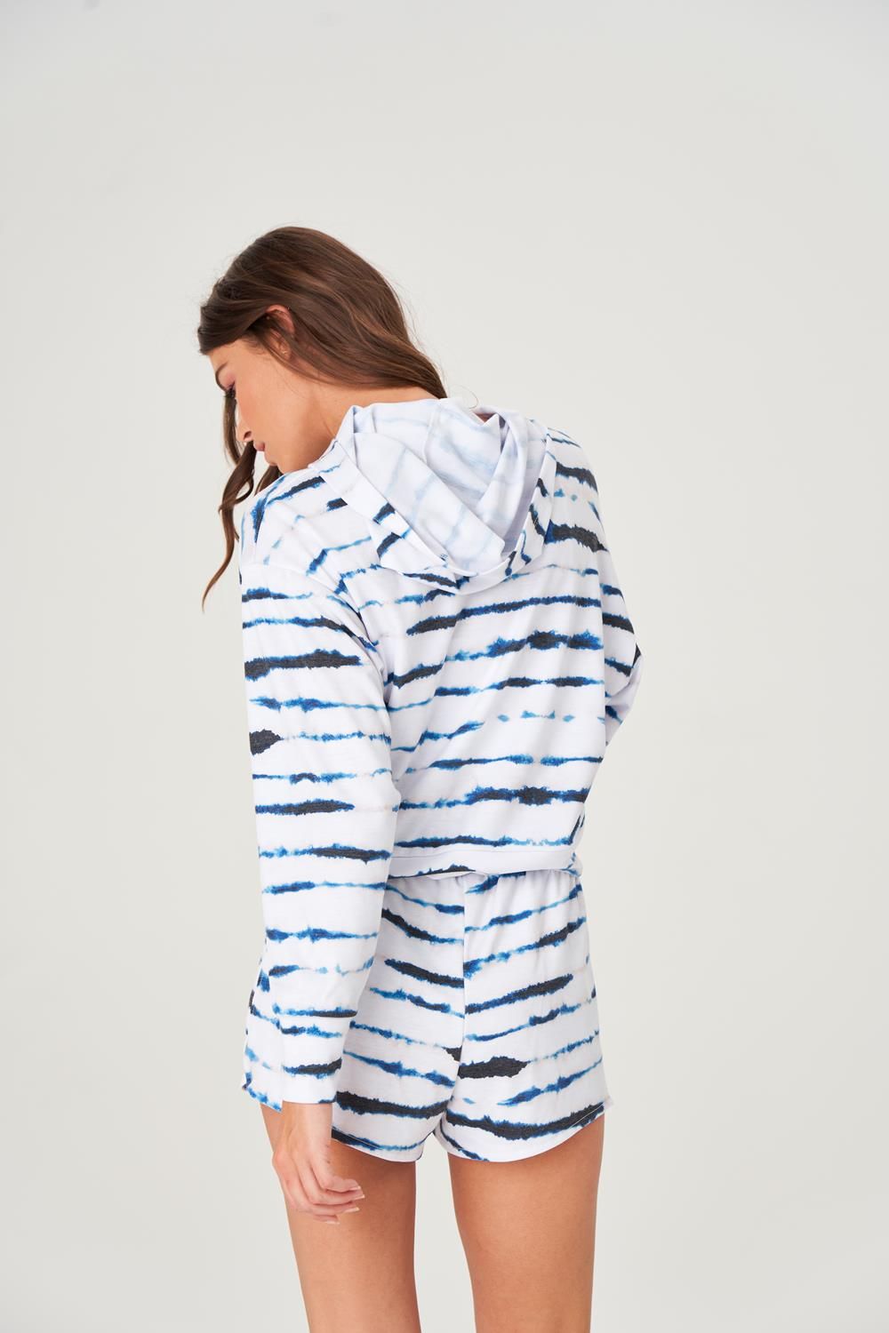 French Terry Crop Hoodie sold by Lord & Taylor product image thumbnail 4