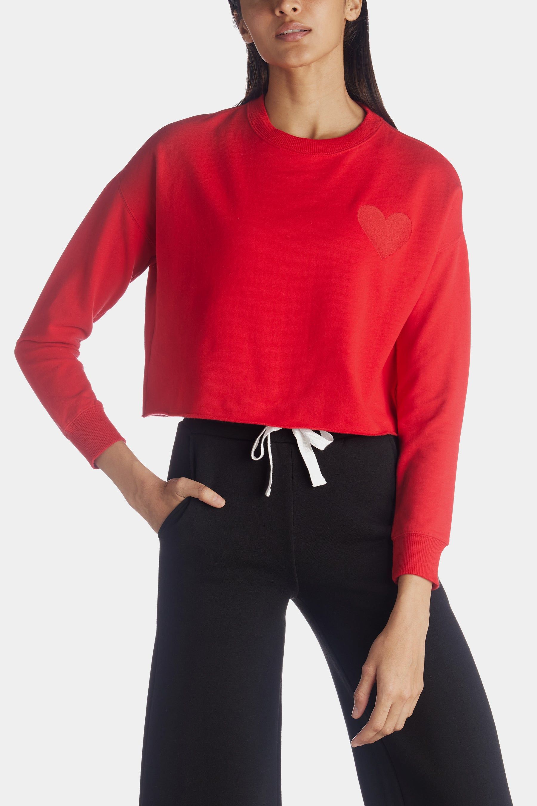 Embroidered Heart Fleece Sweatshirt sold by Lord & Taylor