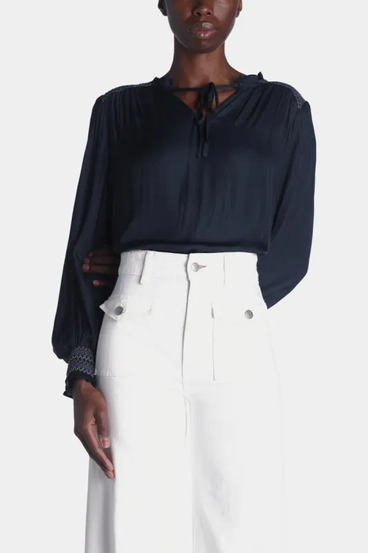 Smocked Yoke And Sleeve Blouse sold by Lord & Taylor