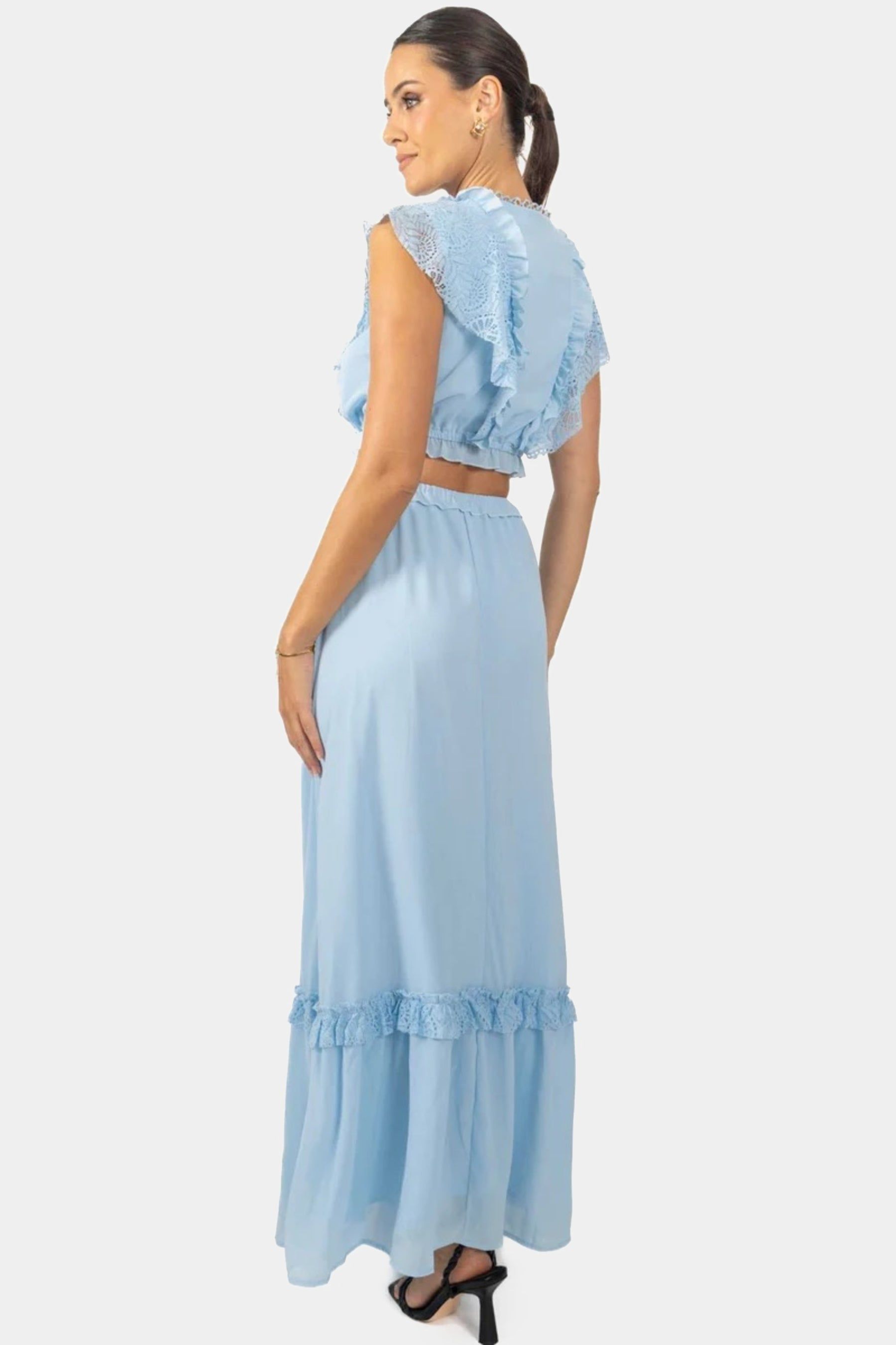 Miah Lace-Up Maxi Dress sold by Lord & Taylor product image thumbnail 2